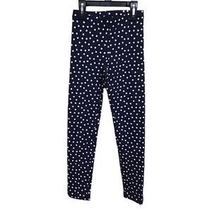 Old Navy Girls Navy Polka Dot Leggings‎ M 8